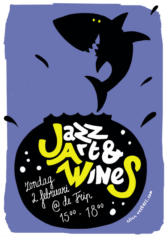 JAWS Jazz Art WineS Festival in Utrecht - poster design by Ellen Vesters