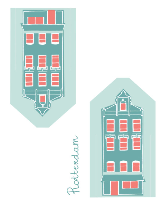 dutch dwellings hollandje huisjes rotterdam_ellen vesters illustrator graphic designer