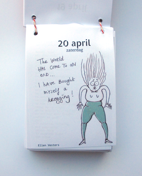 scheurkalender sanne bloem illustration tregging by ellen vesters illustrator graphic designer